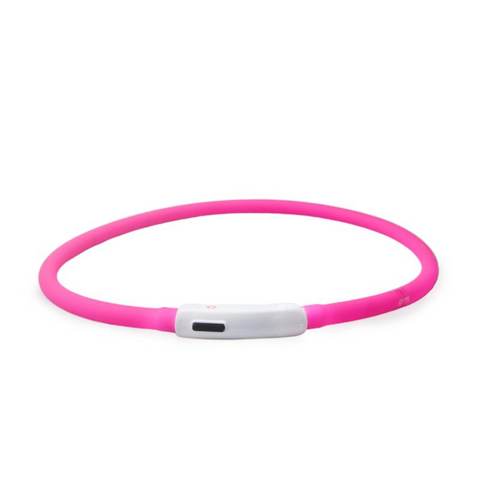 Light Up Pup™ LED Safety Dog Collar – Blush