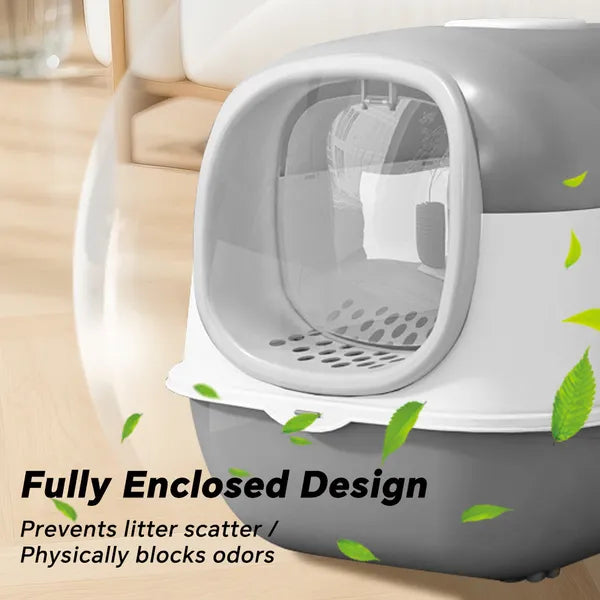 Kitty Corner™ Covered Cat Litter Box – photo 5
