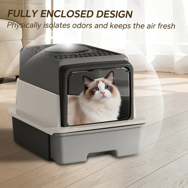 Pull & Clean™ Enclosed Litter Box with Pull-Out Drawer – main photo