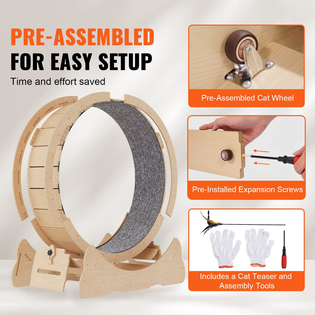 Marathon Cat™ 52" Wooden Cat Exercise Wheel – photo 4