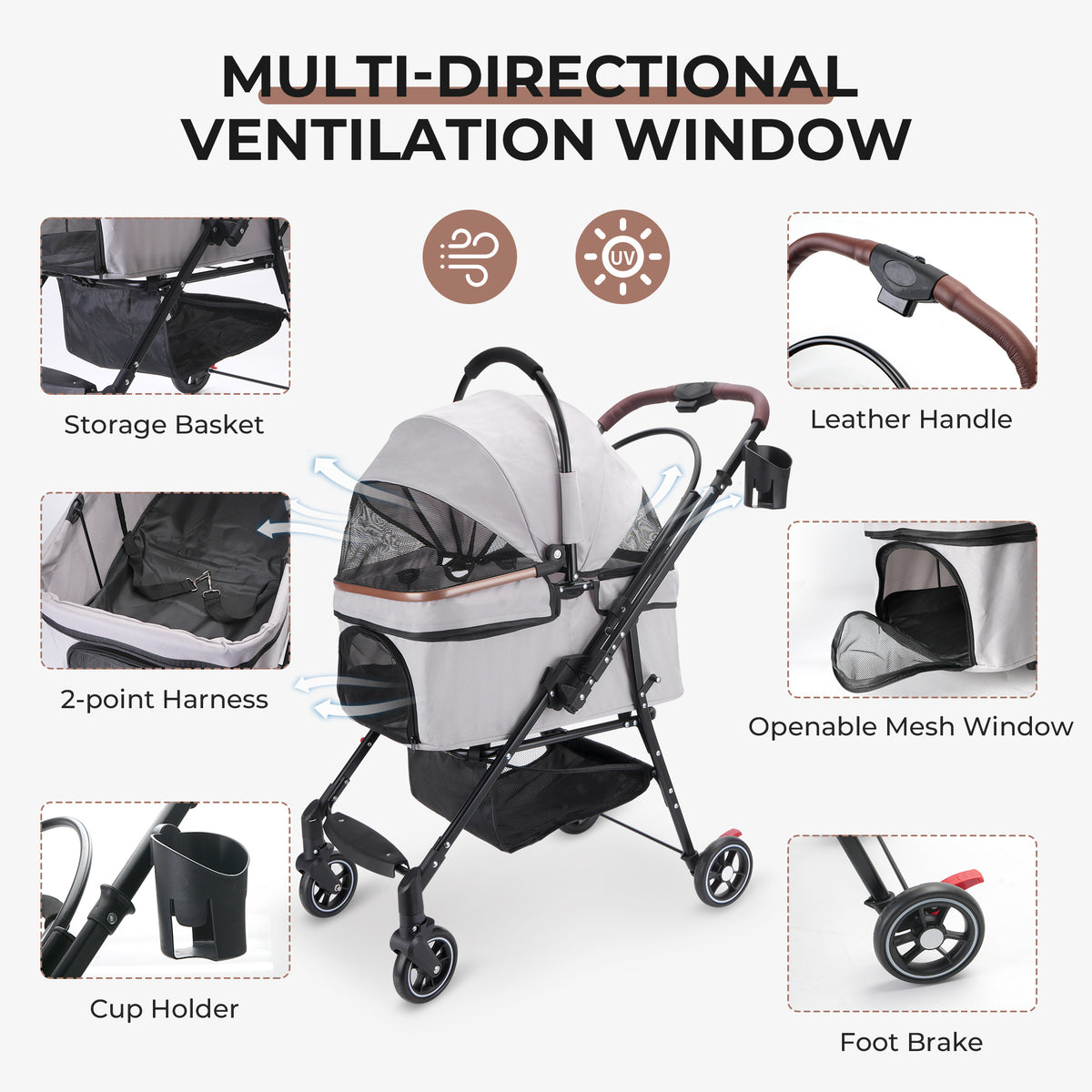 Fold & Go™ 4-Wheel Foldable Stroller & Travel Bag – photo 9