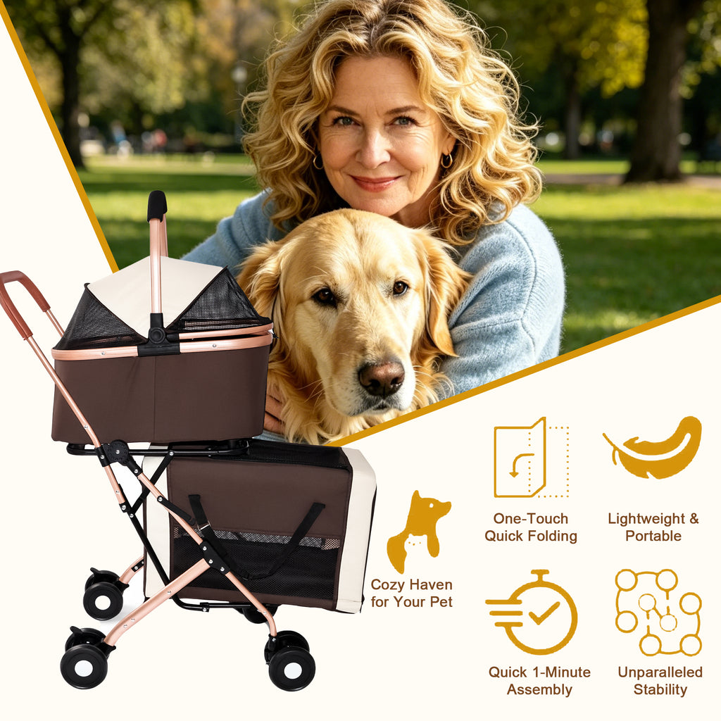Twin Ride™ 3-in-1 Double Pet Stroller – photo 4