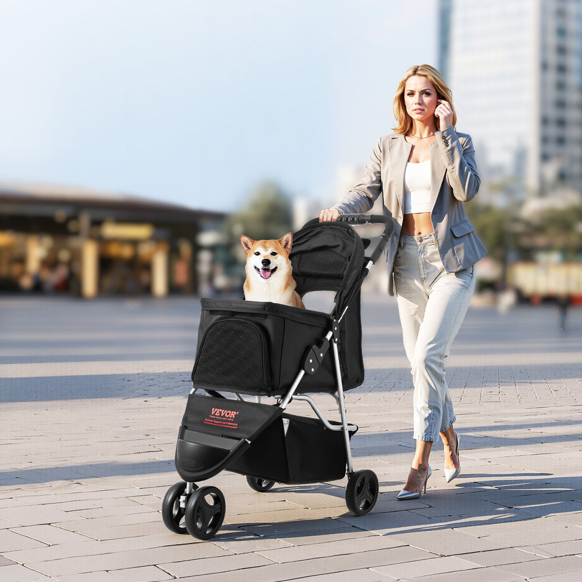 City Cruiser™ 3-Wheel Foldable Dog Stroller – photo 6