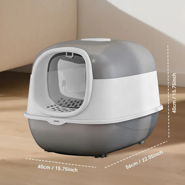 Kitty Corner™ Covered Cat Litter Box – photo 2