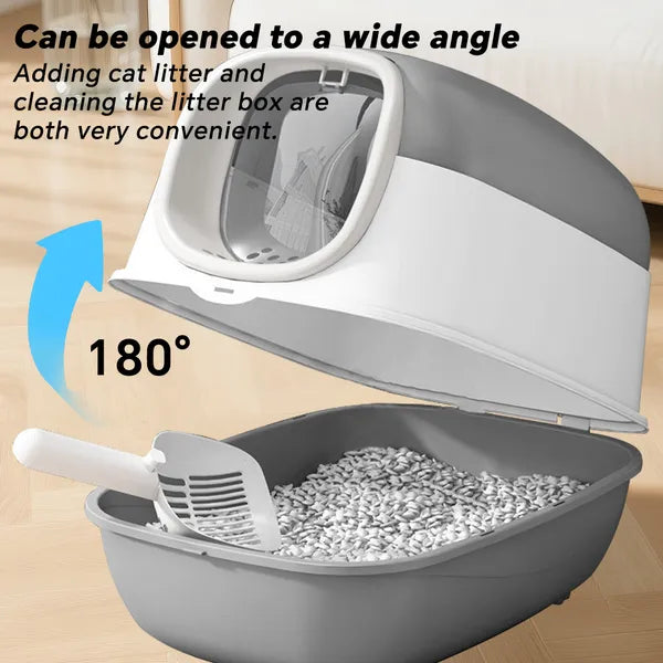Kitty Corner™ Covered Cat Litter Box – photo 3