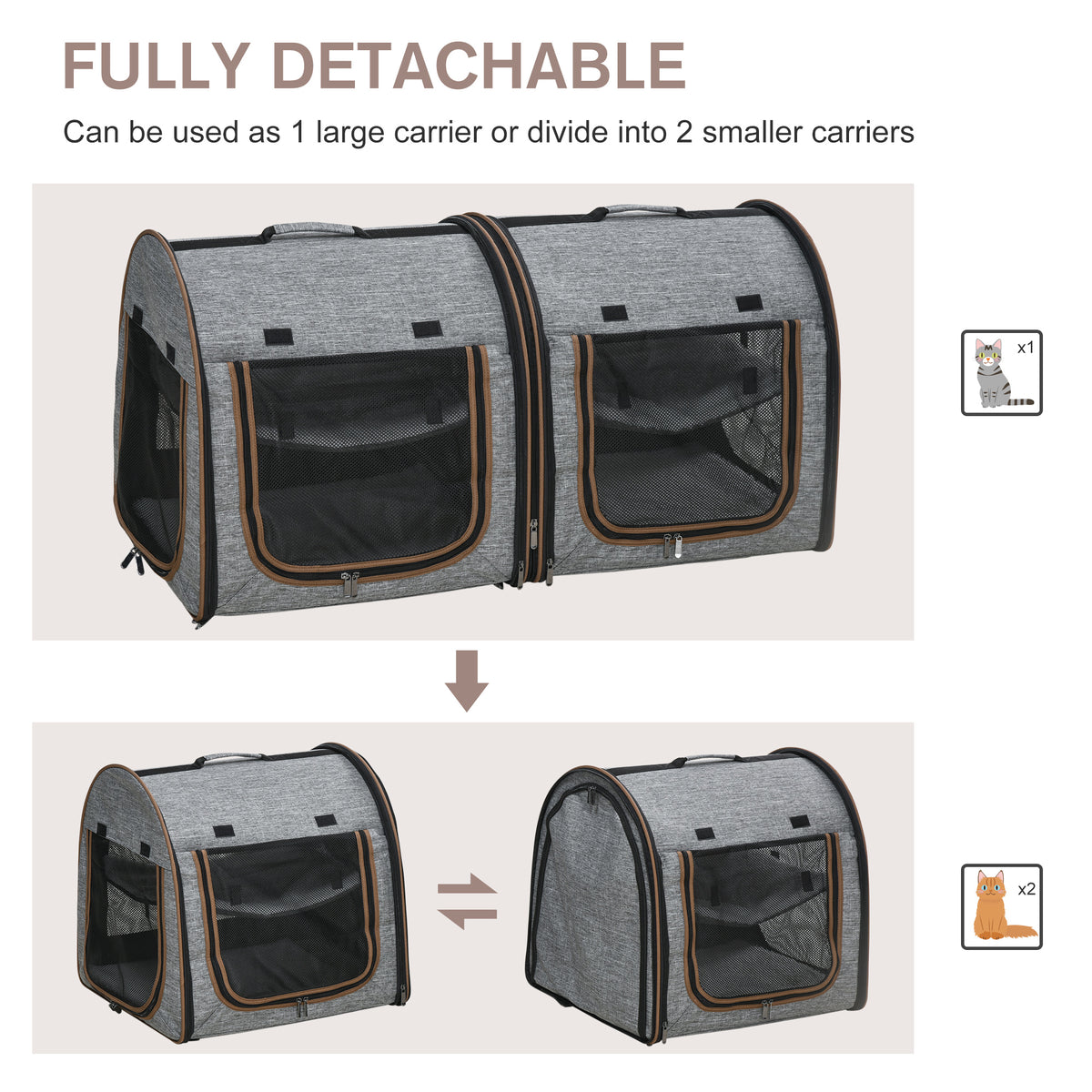 Two to Go™ 39" Double Soft-Sided Pet Carrier – photo 4