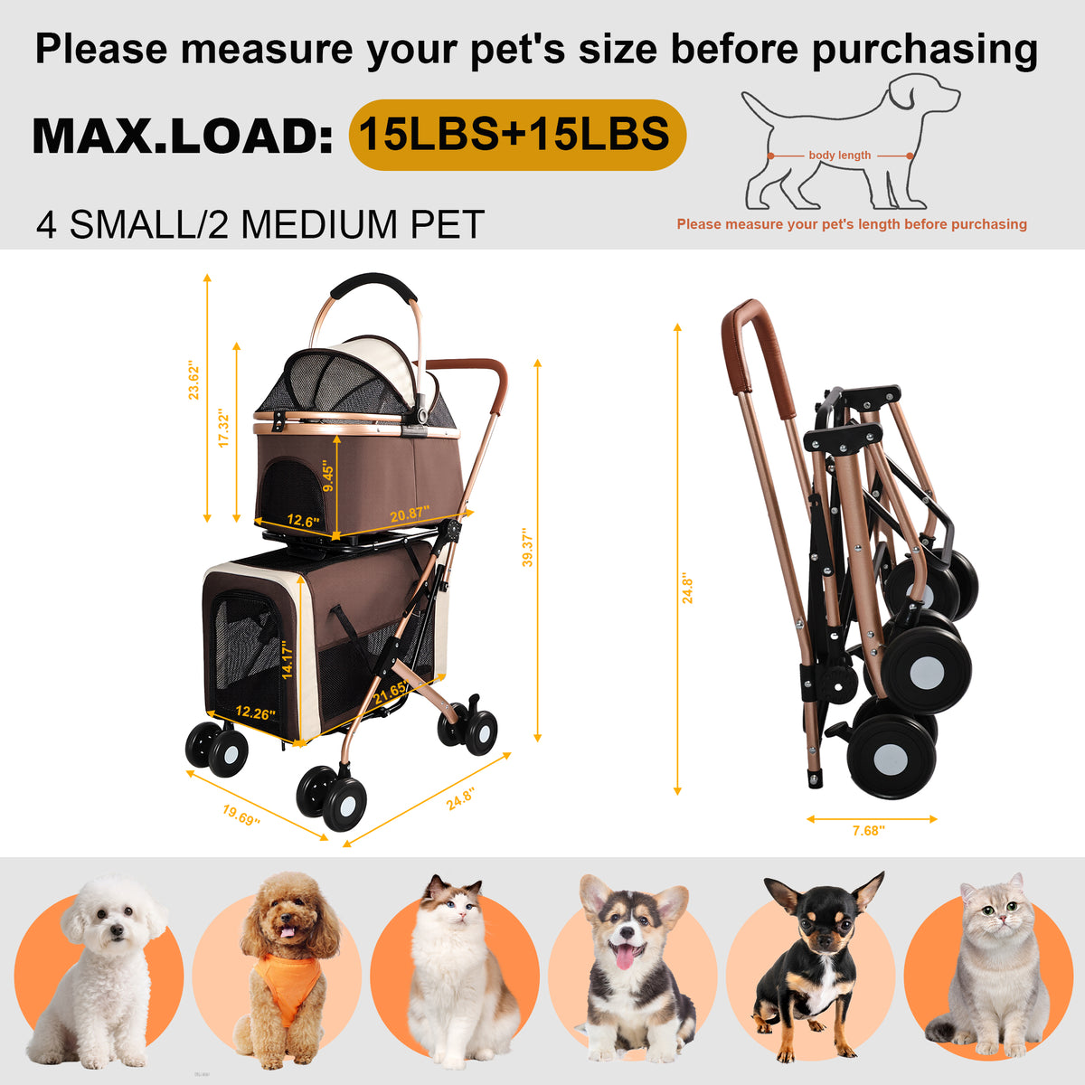Twin Ride™ 3-in-1 Double Pet Stroller – photo 7