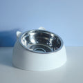 Happy Tummy™ tilted stainless steel cat bowl in Pearl