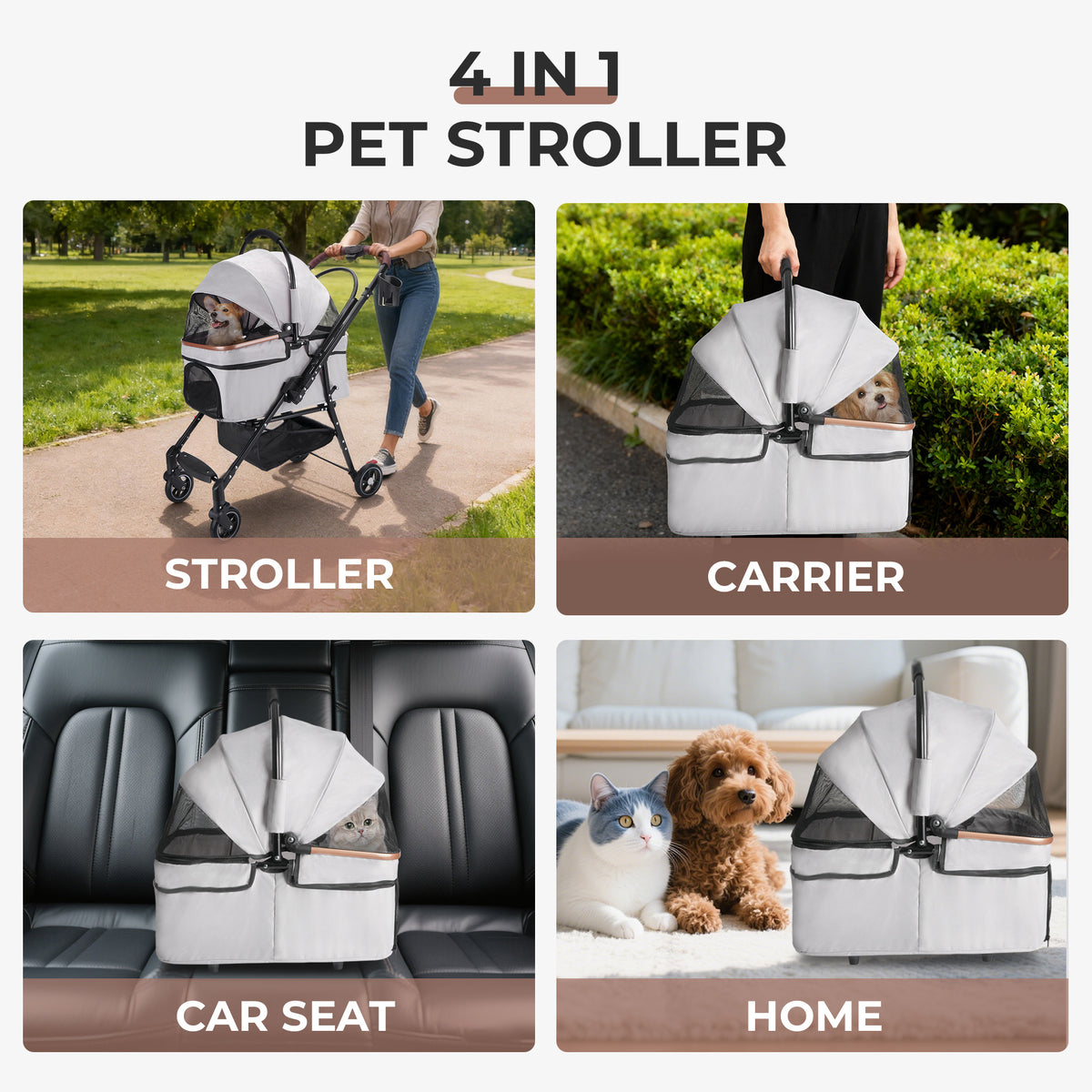 Fold & Go™ 4-Wheel Foldable Stroller & Travel Bag – photo 4