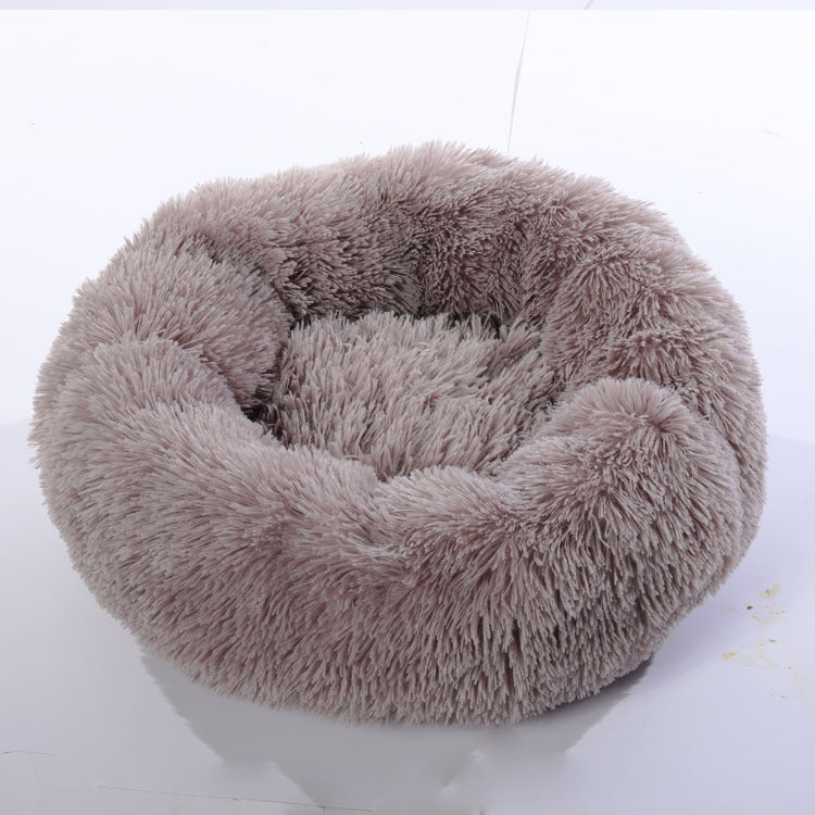 Donut Dream™ Plush Donut Pet Bed – Caramel