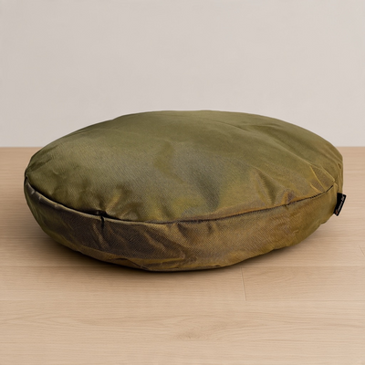 Cozy Fort round bolster dog bed