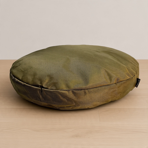 Cozy Fort round bolster dog bed
