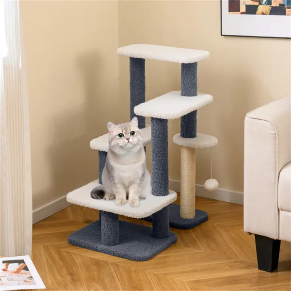 Kitty Climb™ 4-Level Cat Stairs with Sisal Scratching Post – photo 4