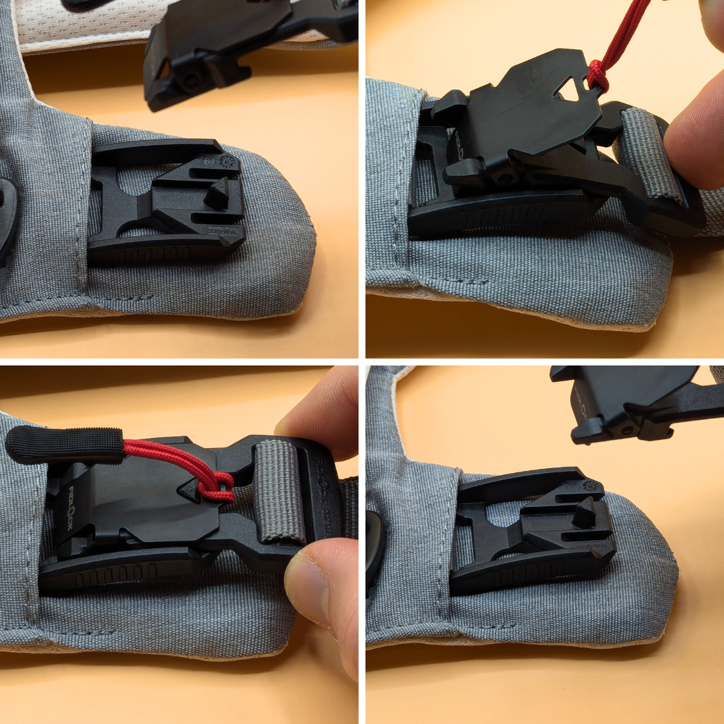 How the Click & Walk magnetic buckles work