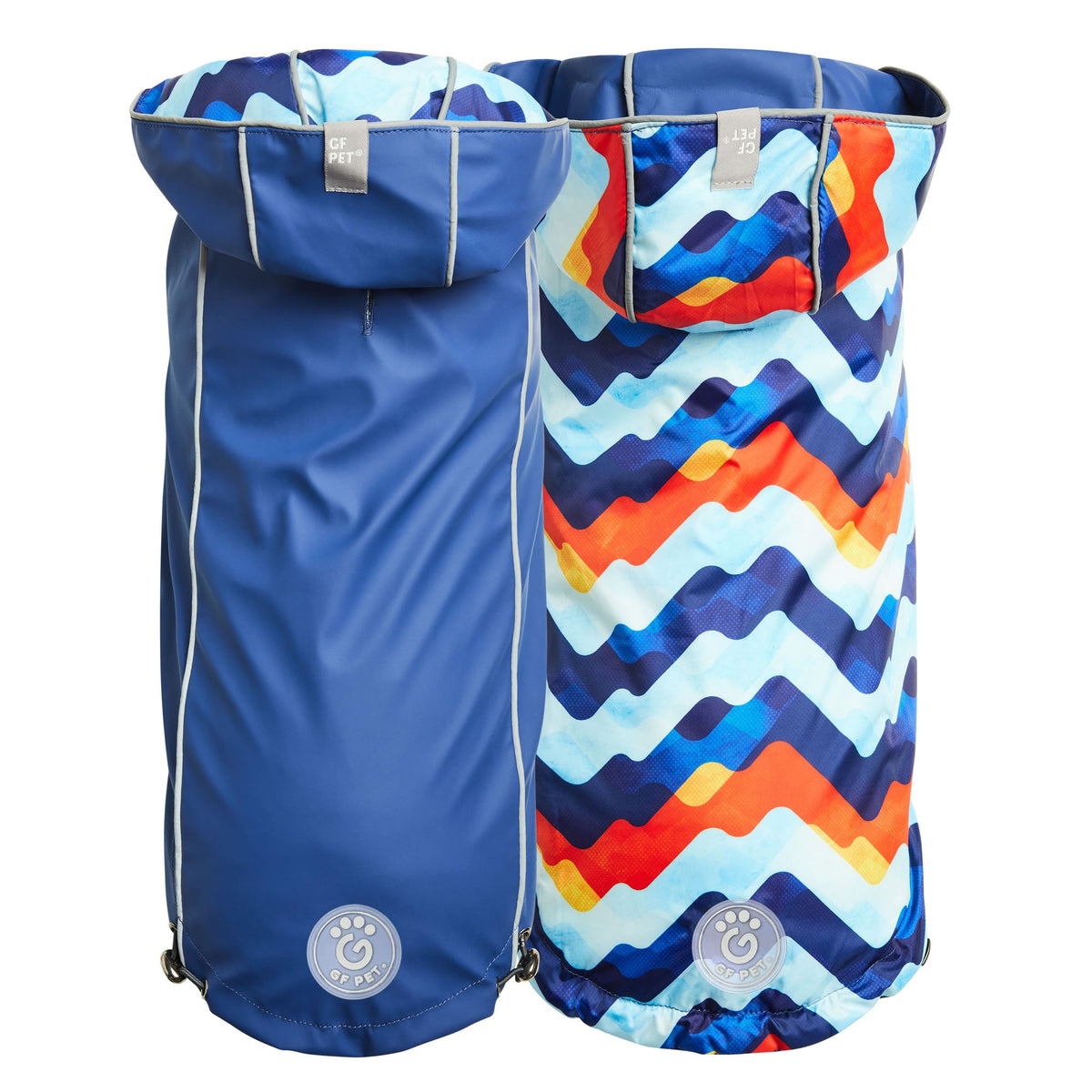 Splash Zone™ GF Pet Reversible Dog Raincoat – Navy