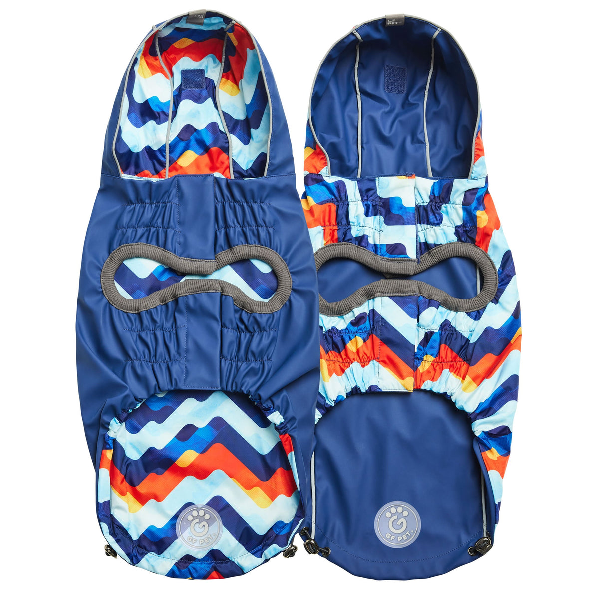Splash Zone™ GF Pet Reversible Dog Raincoat – Navy