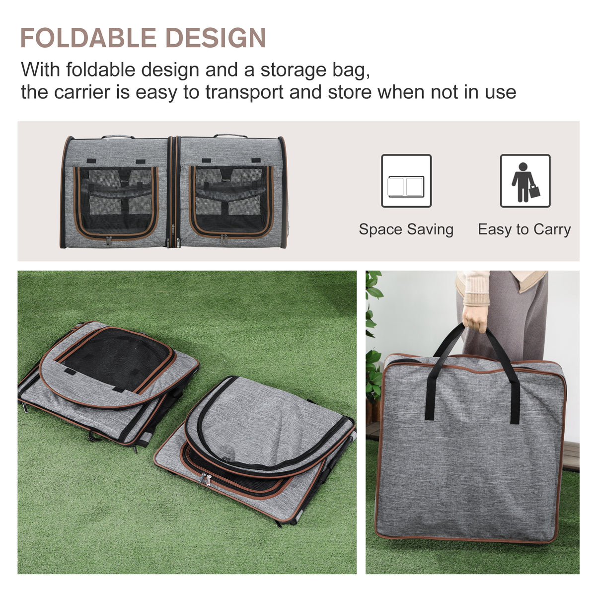 Two to Go™ 39" Double Soft-Sided Pet Carrier – photo 6