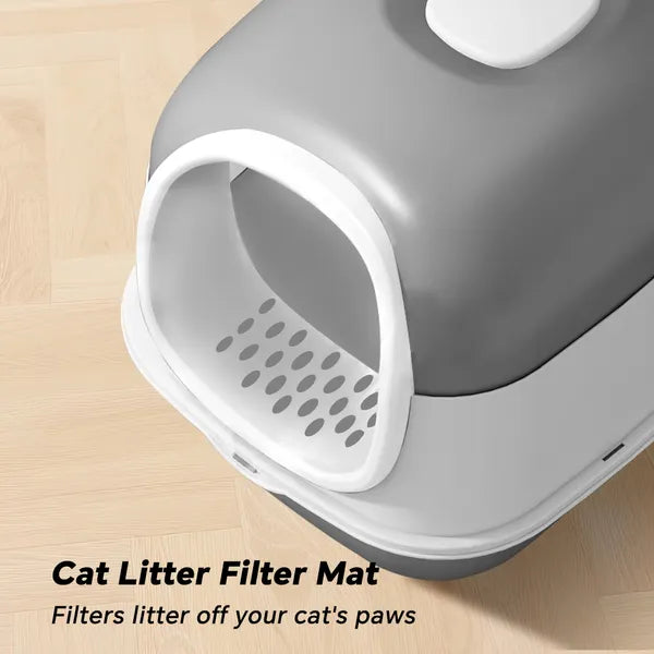 Kitty Corner™ Covered Cat Litter Box – photo 4