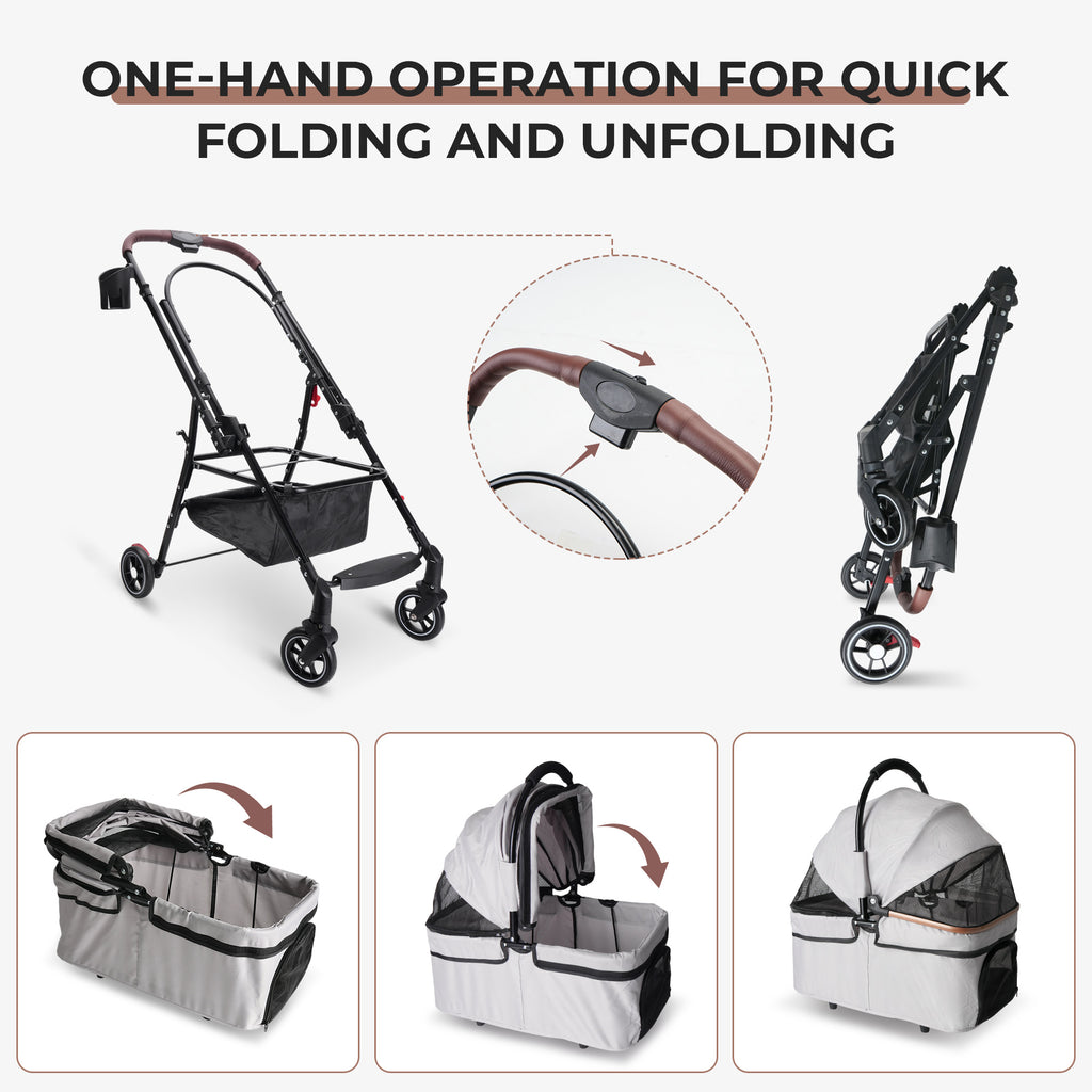 Fold & Go™ 4-Wheel Foldable Stroller & Travel Bag – photo 7