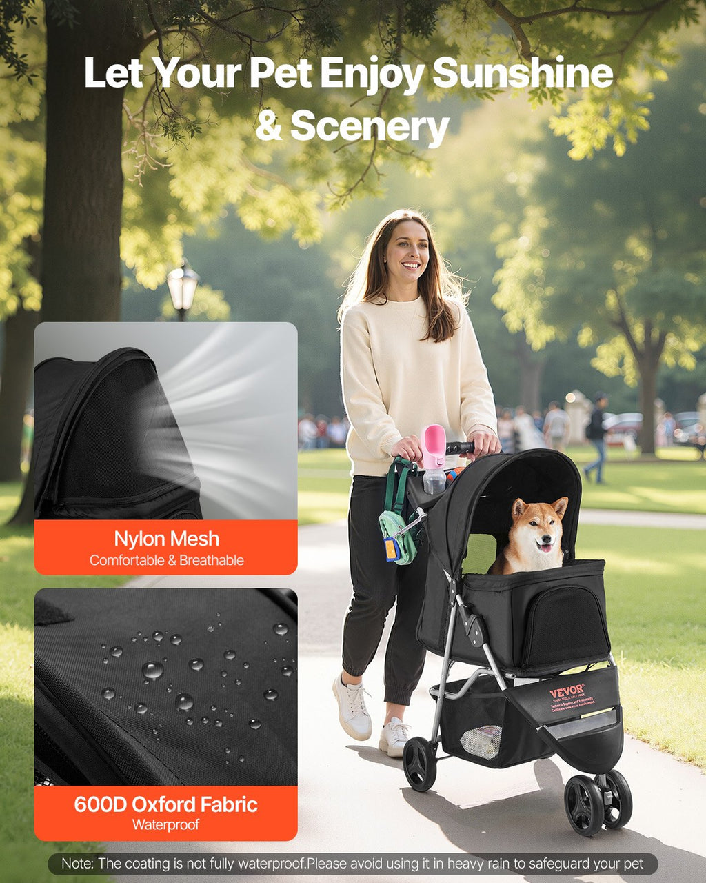 City Cruiser™ 3-Wheel Foldable Dog Stroller – photo 2