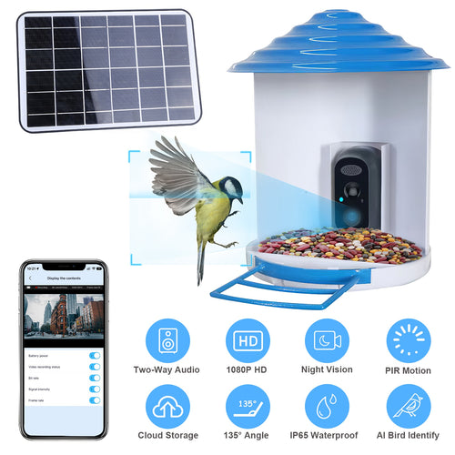 Bird TV™ Smart Solar Bird Feeder with 1080P HD Camera – main photo