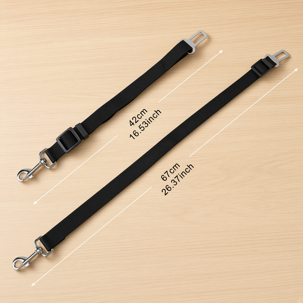 Backseat Buddy™ Car Seat Belt Leash 2-Pack – sizes 42 cm and 67 cm