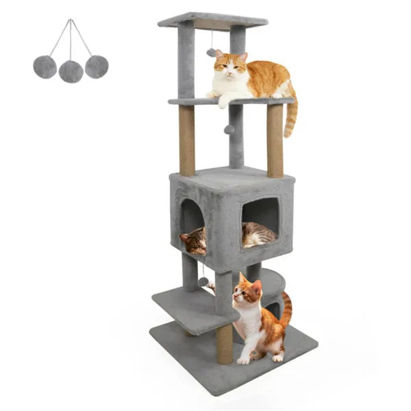 Skyscraper™ 64" Cat Tower with Plush Perches – main photo