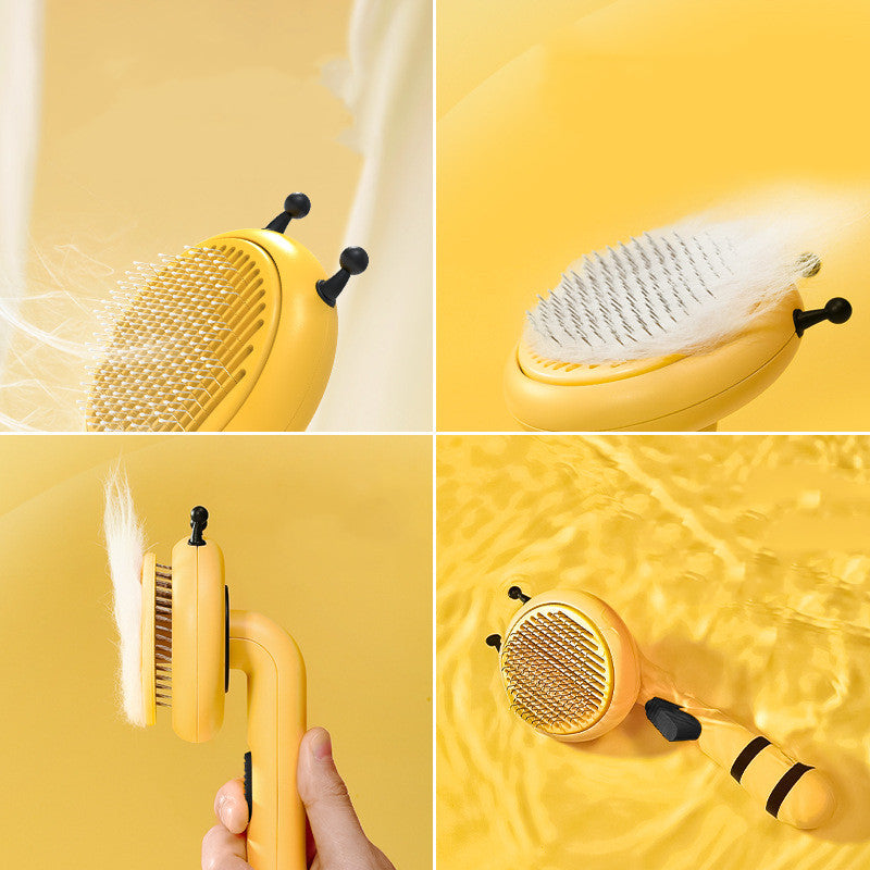 Buzz Brush™ Bee-Shaped Self-Cleaning Pet Comb – photo 4