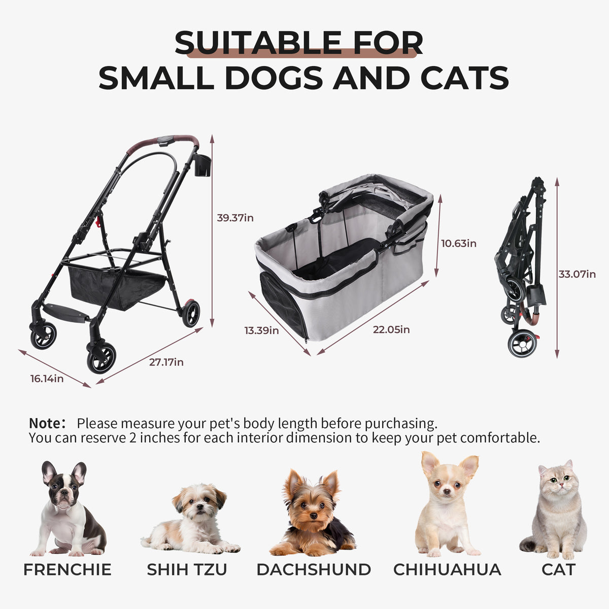 Fold & Go™ 4-Wheel Foldable Stroller & Travel Bag – photo 2