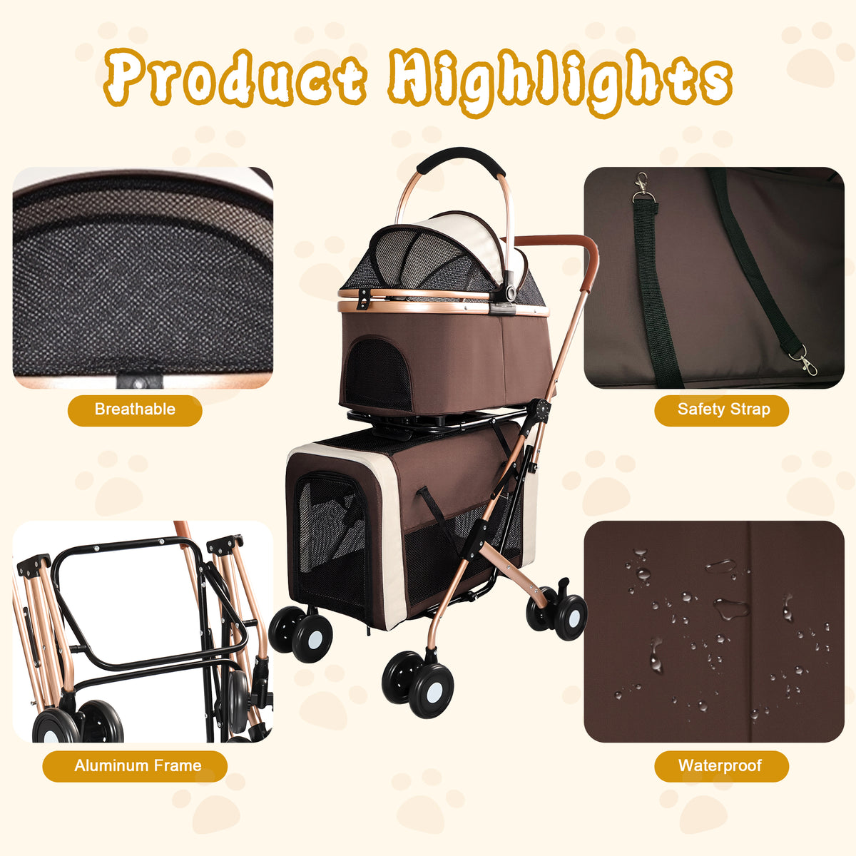 Twin Ride™ 3-in-1 Double Pet Stroller – photo 9