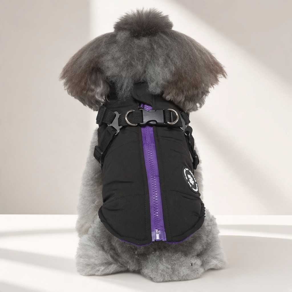 Warm Hug™ Chest-Strap Padded Dog Jacket – detail view